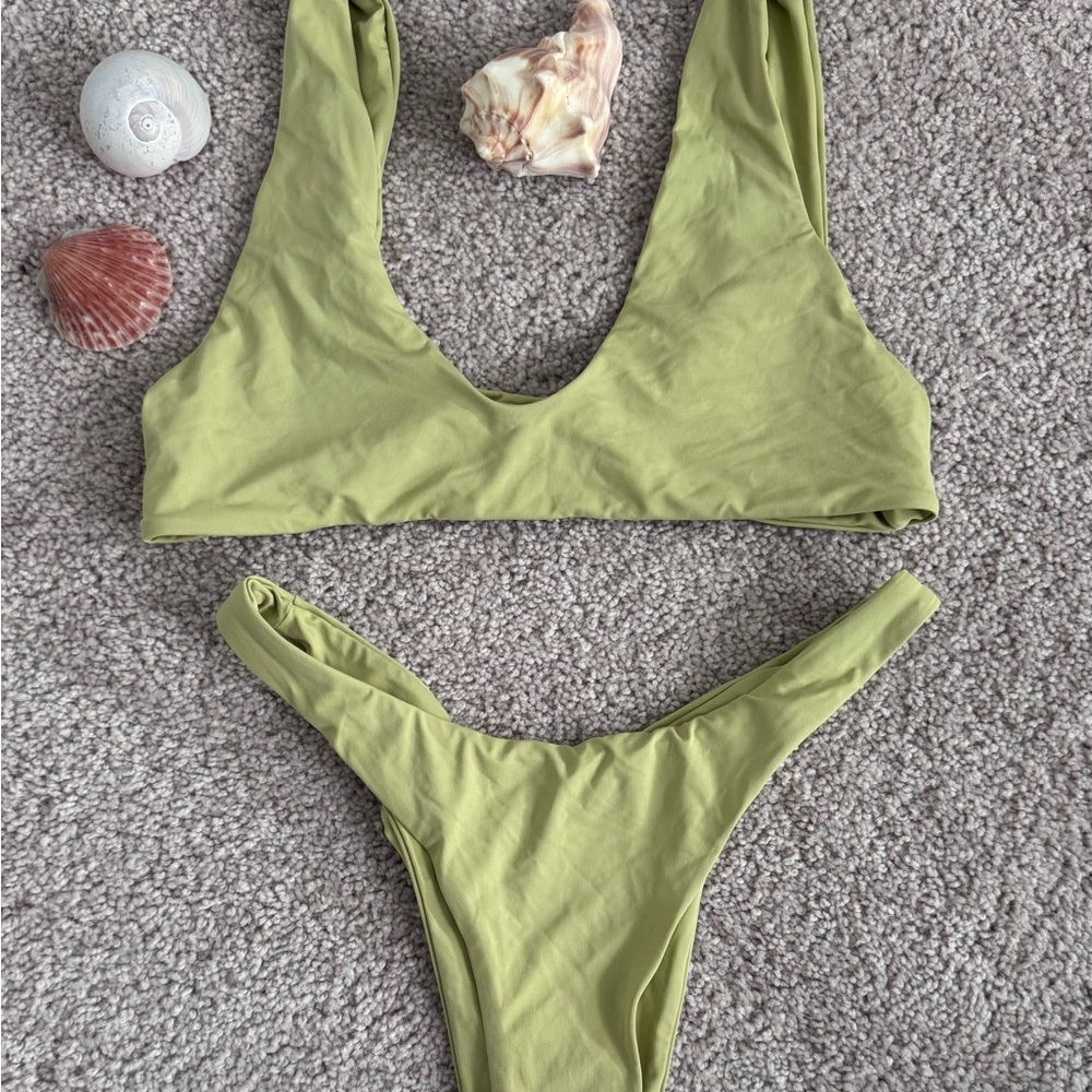 Toast Swim Avocado Green Bikini Set